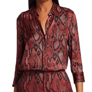 L’AGENCE Dani Snake Print Blouse
